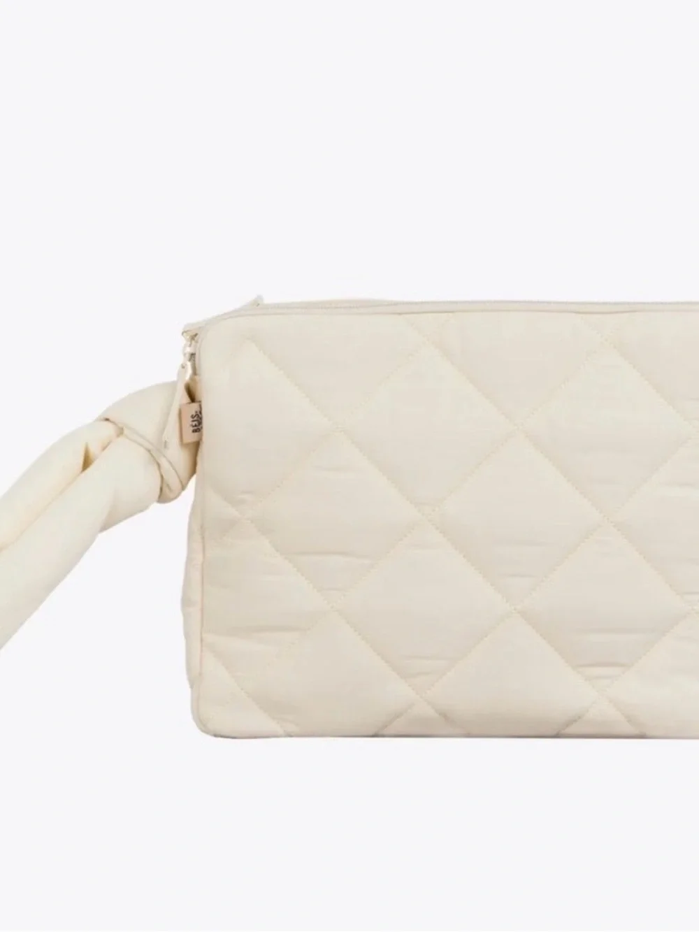 Beis Quilted Cream/ Yellow stroller caddy baby diaper bag
